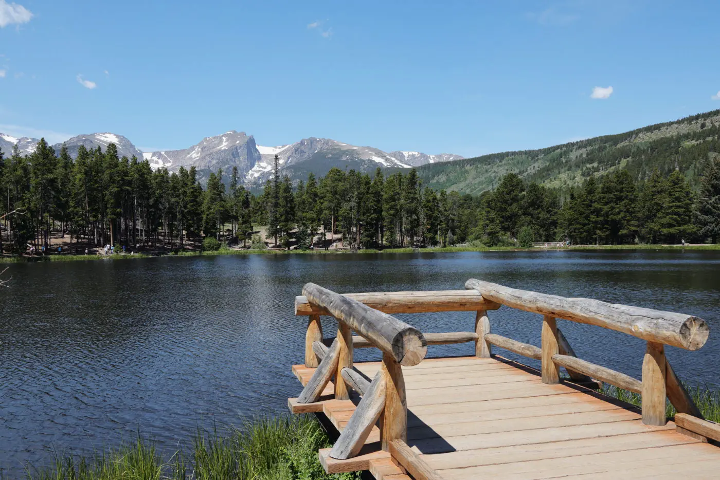 Mountain lake dock, in the Daily Chrome style